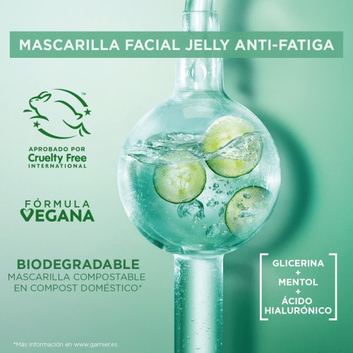 Garnier Tissue Mask Hyaluronic Cryo Jelly Antifatiga para pieles cansadas